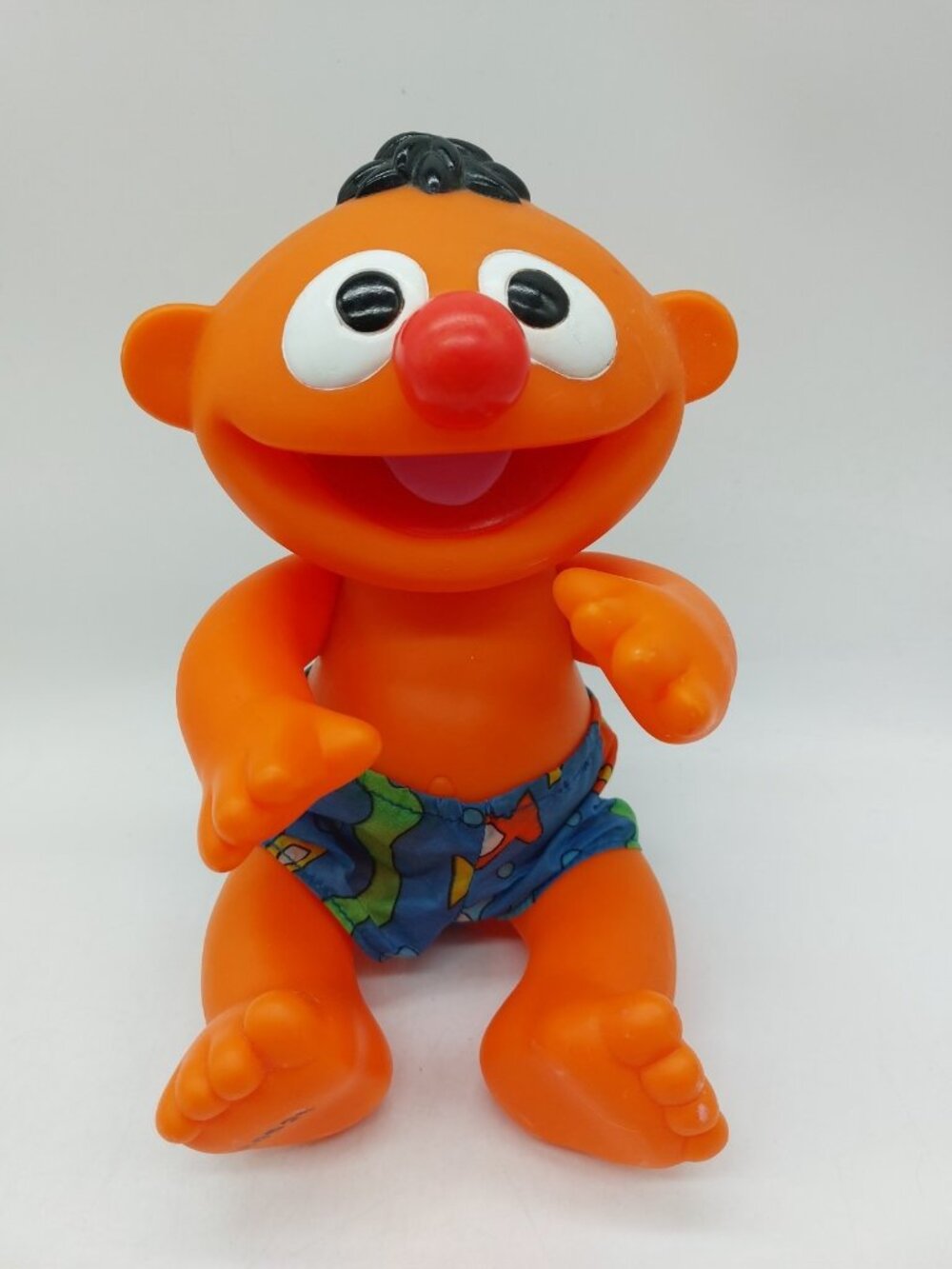 Tyco Baby Ernie Rub a Dub Sesame Street Bath 12" Doll 1996 Rubber